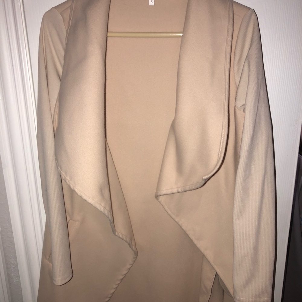 Cream coat.